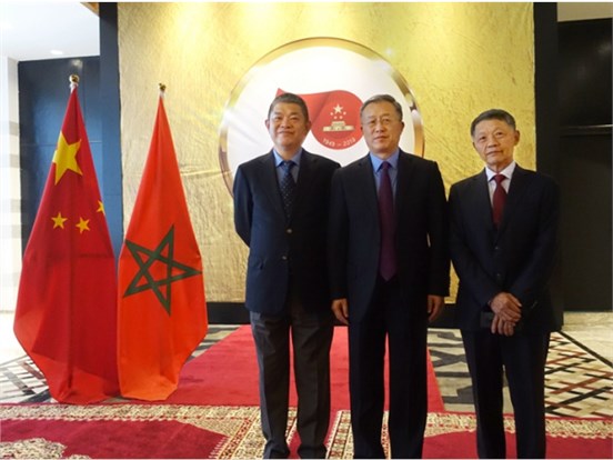 PG娱乐文化董事长肖志鸿出席驻摩洛哥使馆国庆70周年招待会